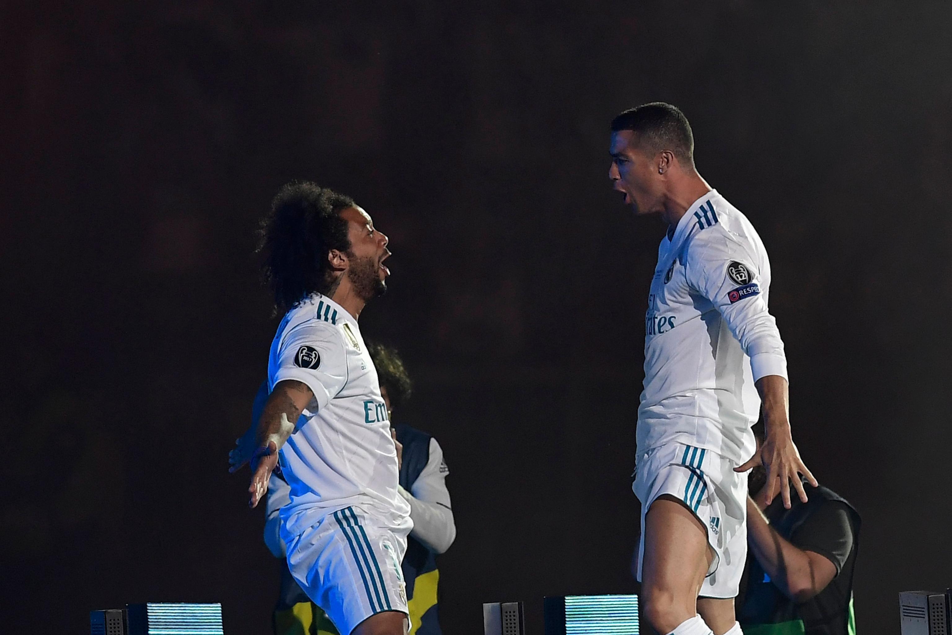 Marcelo and Cristiano Ronaldo