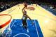 NEW YORK, NY - OCTOBER 26: Kevin Durant #35 of the Golden State Warriors dunks the ball against the New York Knicks on October 26, 2018 at Madison Square Garden in New York City, New York. NOTE TO USER: User expressly acknowledges and agrees that, by downloading and or using this photograph, User is consenting to the terms and conditions of the Getty Images License Agreement. Mandatory Copyright Notice: Copyright 2018 NBAE (Photo by Nathaniel S. Butler/NBAE via Getty Images)