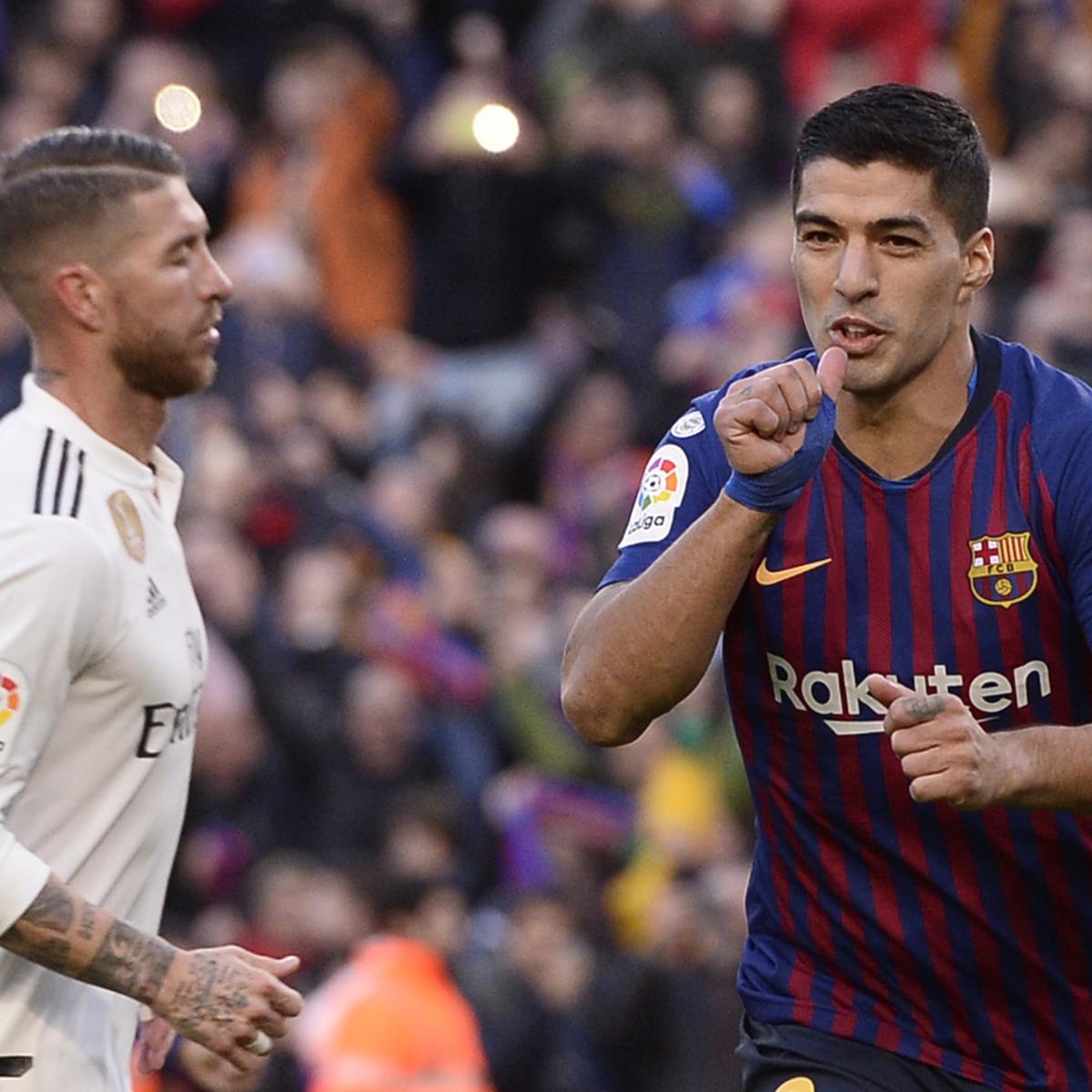 Luis Suarez Nets Hat Trick in Barcelona's Thrashing of Real Madrid in