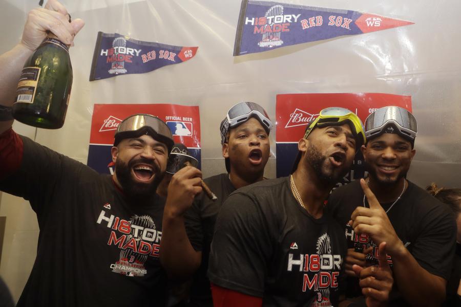 MLB on X: Damage. Done. The @RedSox are your 2018 #WorldSeries #CHAMPS.   / X