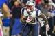 ORCHARD PARK, NY - OCTOBER 29: James White #28 of the New England Patriots carries the ball during the second half against the Buffalo Bills at New Era Field on October 29, 2018 in Orchard Park, New York. New England defeats Buffalo 25-6. (Photo by Brett Carlsen/Getty Images)