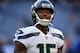 CHICAGO, IL - SEPTEMBER 17: Brandon Marshall #15 of the Seattle Seahawks warms up prior to the game against the Chicago Bears at Soldier Field on September 17, 2018 in Chicago, Illinois. (Photo by Quinn Harris/Getty Images)