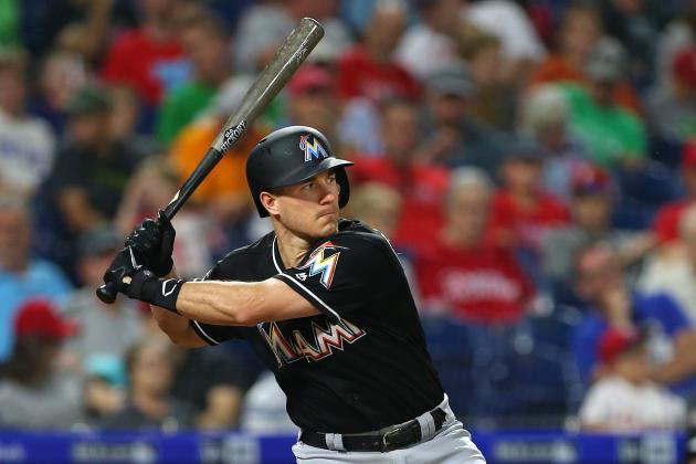 PHILADELPHIA, PA - SEPTEMBER 15: J.T. Realmuto #11 of the Miami Marlins in action against the Philadelphia Phillies during a game at Citizens Bank Park on September 15, 2018 in Philadelphia, Pennsylvania. (Photo by Rich Schultz/Getty Images)