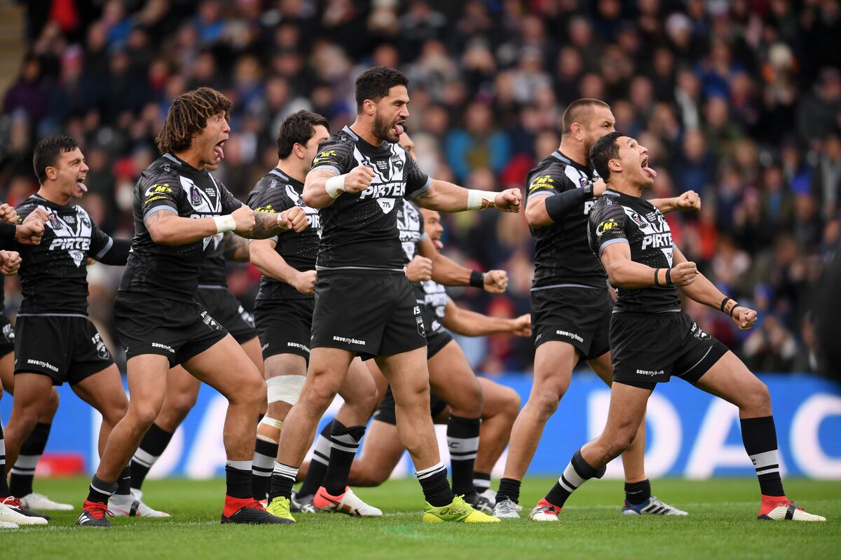 New Zealand Rugby League Team Perform Haka for Liverpool ...