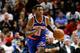 MIAMI, FL - OCTOBER 24: Frank Ntilikina #11 of the New York Knicks in action against the Miami Heat during the first half at American Airlines Arena on October 24, 2018 in Miami, Florida. NOTE TO USER: User expressly acknowledges and agrees that, by downloading and or using this photograph, User is consenting to the terms and conditions of the Getty Images License Agreement. (Photo by Michael Reaves/Getty Images)