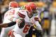 Cleveland Browns quarterback Baker Mayfield (6) plays against the Pittsburgh Steelers in an NFL football game, Sunday, Oct. 28, 2018, in Pittsburgh. The Steelers won 33-18. (AP Photo/Don Wright)