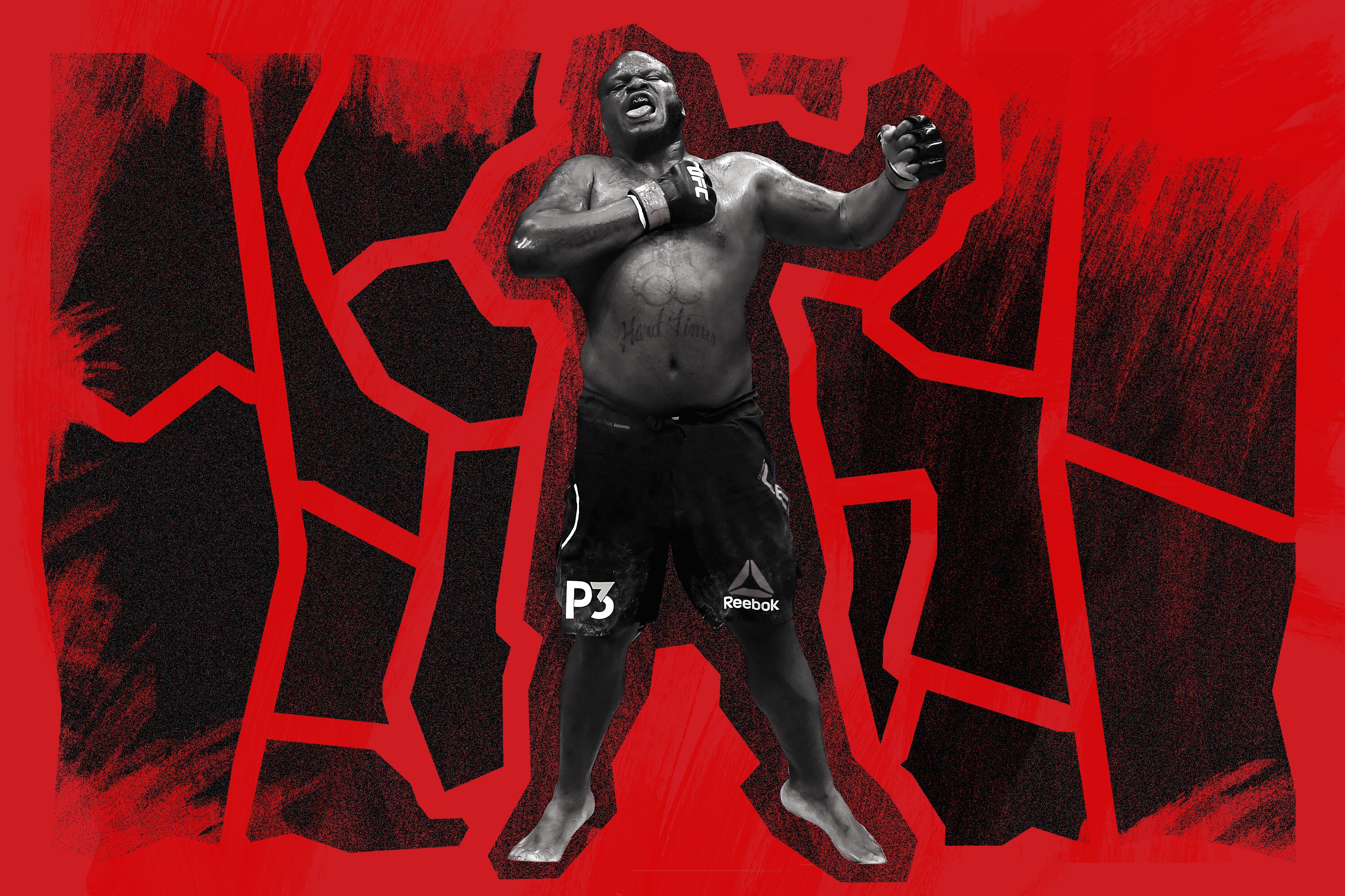 Derrick Lewis deservedly thumping his chest at UFC 229.