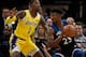 MINNEAPOLIS, MN - OCTOBER 29: Kentavious Caldwell-Pope #1 of the Los Angeles Lakers defends against Jimmy Butler #23 of the Minnesota Timberwolves during the second quarter of the game on October 29, 2018 at the Target Center in Minneapolis, Minnesota. NOTE TO USER: User expressly acknowledges and agrees that, by downloading and or using this Photograph, user is consenting to the terms and conditions of the Getty Images License Agreement. (Photo by Hannah Foslien/Getty Images)