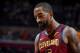 CLEVELAND, OH - OCTOBER 27: JR Smith #5 of the Cleveland Cavaliers looks on against the Indiana Pacers on October 27, 2018 at Quicken Loans Arena in Cleveland, Ohio. NOTE TO USER: User expressly acknowledges and agrees that, by downloading and/or using this Photograph, user is consenting to the terms and conditions of the Getty Images License Agreement. Mandatory Copyright Notice: Copyright 2018 NBAE (Photo by David Liam Kyle/NBAE via Getty Images)