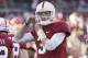 Stanford quarterback K.J. Costello adjusts his helmet in the first half against Washington State during an NCAA college football game on Saturday, Oct. 27, 2018, in Stanford, Calif. (AP Photo/Don Feria)