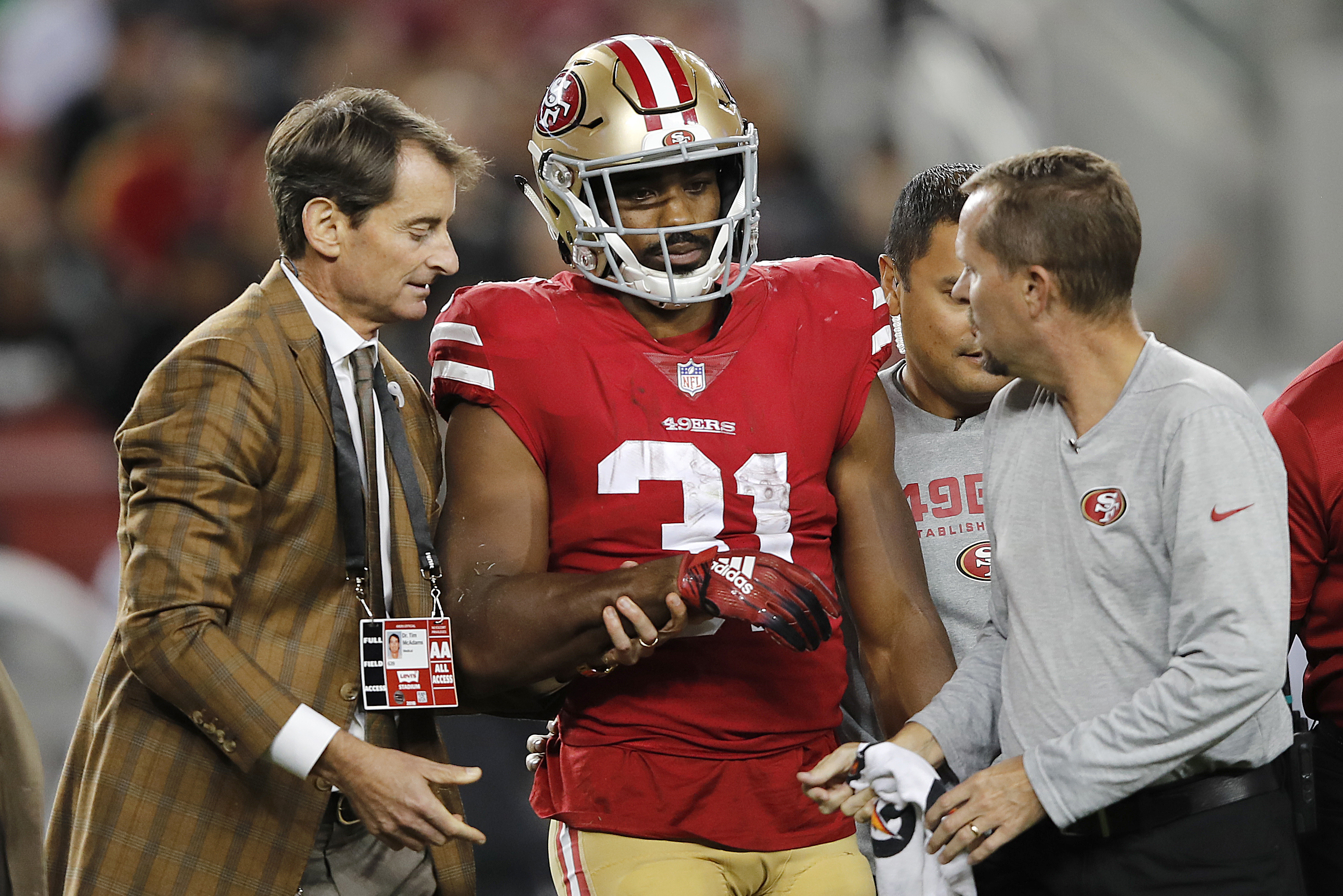 49ers' Raheem Mostert to Undergo Surgery for Broken Arm Injury, News,  Scores, Highlights, Stats, and Rumors