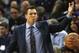Los Angeles Lakers head coach Luke Walton questions a call in the second half of an NBA basketball game against the Minnesota Timberwolves Monday, Oct. 29, 2018, in Minneapolis. The Timberwolves won 124-120. (AP Photo/Jim Mone)