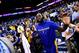 OAKLAND, CA - NOVEMBER 2: Draymond Green #23 of the Golden State Warriors is seen before the game against the Minnesota Timberwolves on November 2, 2018 at ORACLE Arena in Oakland, California. NOTE TO USER: User expressly acknowledges and agrees that, by downloading and or using this photograph, User is consenting to the terms and conditions of the Getty Images License Agreement. Mandatory Copyright Notice: Copyright 2018 NBAE (Photo by Noah Graham/NBAE via Getty Images)