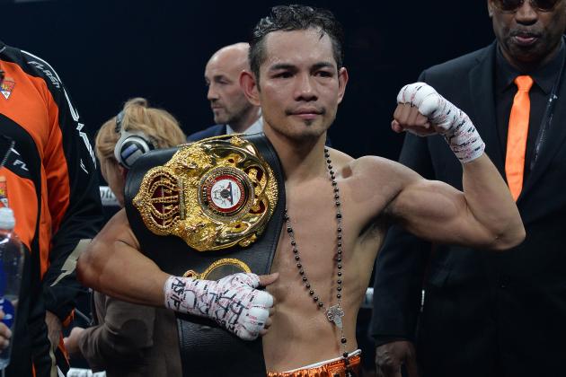 GLASGOW, SCOTLAND - NOVEMBER 03:  Nonito Donaire of Philippines celebrates as he wins his fight with Ryan Burnett of Northern Ireland in the World Boxing Association Super World Bantamweight Title & vacant World Boxing Council Diamond Bantamweight Title bout during the Ali Trophy Quarter-Finals - World Boxing Super Series Fight Night at The SSE Hydro on November 3, 2018 in Glasgow, Scotland. (Photo by Mark Runnacles/Getty Images)