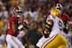 BATON ROUGE, LOUISIANA - NOVEMBER 03: Tua Tagovailoa #13 of the Alabama Crimson Tide looks to pass against the LSU Tigers in the first quarter of their game at Tiger Stadium on November 03, 2018 in Baton Rouge, Louisiana. (Photo by Gregory Shamus/Getty Images)
