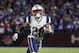 ORCHARD PARK, NY - OCTOBER 29: James White #28 of the New England Patriots runs with the ball during the first quarter against the Buffalo Bills at New Era Field on October 29, 2018 in Orchard Park, New York. New England defeats Buffalo 25-6. (Photo by Brett Carlsen/Getty Images)