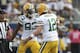 Green Bay Packers wide receiver Marquez Valdes-Scantling (83) smiles as he greets Green Bay Packers quarterback Aaron Rodgers (12) following his touchdown celebration in the second half of an NFL football game, Sunday, Oct. 28, 2018, in Los Angeles. (AP Photo/Peter Joneleit) of an NFL football game, Sunday, Oct. 28, 2018, in Los Angeles. (AP Photo/Peter Joneleit)