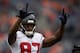 DENVER, CO - NOVEMBER 4: Wide receiver Demaryius Thomas #87 of the Houston Texans stands on the field during warm ups before a game against the Denver Broncos at Broncos Stadium at Mile High on November 4, 2018 in Denver, Colorado. (Photo by Justin Edmonds/Getty Images)