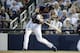Eastern Division's Tim Tebow swings at a pitch during the fifth inning of the Eastern League All-Star minor league baseball game, Wednesday, July 11, 2018, in Trenton, N.J. (AP Photo/Julio Cortez)