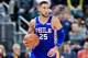 INDIANAPOLIS, IN - NOVEMBER 07: Ben Simmons #25 of the Philadelphia 76ers dribbles the ball against the Indiana Pacers at Bankers Life Fieldhouse on November 7, 2018 in Indianapolis, Indiana. NOTE TO USER: User expressly acknowledges and agrees that, by downloading and or using this photograph, User is consenting to the terms and conditions of the Getty Images License Agreement. (Photo by Andy Lyons/Getty Images)