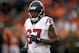 Houston Texans wide receiver Demaryius Thomas (87) lines up against the Denver Broncos during the first half of an NFL football game, Sunday, Nov. 4, 2018, in Denver. (AP Photo/David Zalubowski)