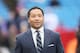 ORCHARD PARK, NY - NOVEMBER 30: General Manager Doug Whaley of the Buffalo Bills watches warm ups before the game against the Cleveland Browns at Ralph Wilson Stadium on November 30, 2014 in Orchard Park, New York. (Photo by Tom Szczerbowski/Getty Images)