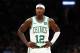 BOSTON, MA - OCTOBER 22: Terry Rozier #12 of the Boston Celtics looks on during a game against the Orlando Magic at TD Garden on October 22, 2018 in Boston, Massachusetts. NOTE TO USER: User expressly acknowledges and agrees that, by downloading and or using this photograph, User is consenting to the terms and conditions of the Getty Images License Agreement. (Photo by Adam Glanzman/Getty Images)
