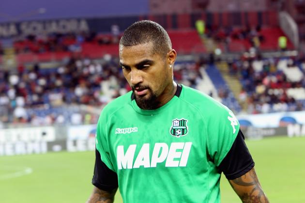 CAGLIARI, ITALY - AUGUST 26: Kevin Prince Boateng of Sassuolo during the serie A match between Cagliari and US Sassuolo at Sardegna Arena on August 26, 2018 in Cagliari, Italy. (Photo by Enrico Locci/Getty Images)