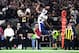 NEW ORLEANS, LA - NOVEMBER 4: Marcus Peters #22 of the Los Angeles Rams breaks up a pass intended for Michael Thomas #13 of the New Orleans Saints at the Mercedes Benz Superdome on November 4, 2018 in New Orleans, Louisiana. (Photo by Scott Cunningham/Getty Images)