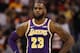 PHOENIX, AZ - OCTOBER 24: LeBron James #23 of the Los Angeles Lakers reacts during the NBA game against the Phoenix Suns at Talking Stick Resort Arena on October 24, 2018 in Phoenix, Arizona. The Lakers defeated the Suns 131-113. NOTE TO USER: User expressly acknowledges and agrees that, by downloading and or using this photograph, User is consenting to the terms and conditions of the Getty Images License Agreement. (Photo by Christian Petersen/Getty Images)