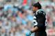 CHARLOTTE, NC - NOVEMBER 04: Eric Reid #25 of the Carolina Panthers looks on against the Tampa Bay Buccaneers in the fourth quarter during their game at Bank of America Stadium on November 4, 2018 in Charlotte, North Carolina. (Photo by Streeter Lecka/Getty Images)