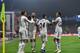 Real Madrid's Welsh forward Gareth Bale (L) is congratulated by teammates after scoring during the UEFA Champions League group G football match Viktoria Plzen v Real Madrid in Plzen, Czech Republic on November 7, 2018. (Photo by JOE KLAMAR / AFP) (Photo credit should read JOE KLAMAR/AFP/Getty Images)