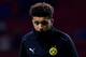 MADRID, SPAIN - NOVEMBER 06: Jadon Sancho of Borussia Dortmund looks on prior to the Group A match of the UEFA Champions League between Club Atletico de Madrid and Borussia Dortmund at Estadio Wanda Metropolitano on November 6, 2018 in Madrid, Spain. (Photo by David Aliaga/MB Media/Getty Images)