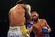 MANCHESTER, ENGLAND - NOVEMBER 10: Tony Bellew of England punches Oleksandr Usyk of Ukraine during the WBC, WBA, WBO, IBF & Ring Magazine World Cruiserweight Title Fight between Oleksandr Usyk and Tony Bellew during the WBC, WBA, WBO, IBF & Ring Magazine World Cruiserweight Title Fight between Oleksandr Usyk and Tony Bellew at Manchester Arena on November 10, 2018 in Manchester, England. (Photo by Richard Heathcote/Getty Images)