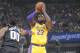 SACRAMENTO, CA - NOVEMBER 10: LeBron James #23 of the Los Angeles Lakers shoots the ball during the game against the Sacramento Kings on November 10, 2018 at Golden 1 Center in Sacramento, California. NOTE TO USER: User expressly acknowledges and agrees that, by downloading and or using this Photograph, user is consenting to the terms and conditions of the Getty Images License Agreement. Mandatory Copyright Notice: Copyright 2018 NBAE (Photo by Rocky Widner/NBAE via Getty Images)