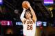 CLEVELAND, OH - NOVEMBER 7: Kyle Korver #26 of the Cleveland Cavaliers shoots a three during the second half against the Oklahoma City Thunder at Quicken Loans Arena on November 7, 2018 in Cleveland, Ohio. The Thunder defeated the Cavaliers 95-86. NOTE TO USER: User expressly acknowledges and agrees that, by downloading and/or using this photograph, user is consenting to the terms and conditions of the Getty Images License Agreement. (Photo by Jason Miller/Getty Images)