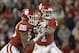 NORMAN, OK - NOVEMBER 10: Quarterback Kyler Murray #1 hands off to running back Kennedy Brooks #26 of the Oklahoma Sooners at Gaylord Family Oklahoma Memorial Stadium on November 10, 2018 in Norman, Oklahoma. Oklahoma defeated Oklahoma State 48-47. (Photo by Brett Deering/Getty Images)