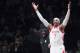 Back to Rockets Houston Carmelo Anthony responds during the second half of the NBA basketball game against Brooklyn Goods, Friday, November 2, 2018, in New York. The Rockets won 119-111. (Photo Photo / Mary Altaffer)