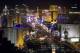 The Las Vegas Strip and skyline including various hotels and casinos are seen at night in Las Vegas, Nevada, in this photograph taken October 18, 2016. / AFP / SAUL LOEB (Photo credit should read SAUL LOEB/AFP/Getty Images)