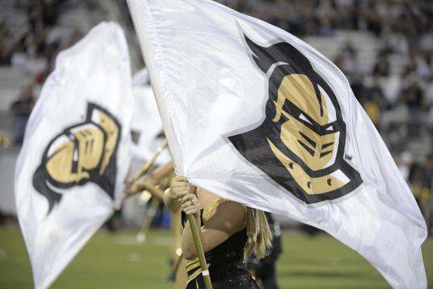 Members of Central Florida's Marching Knights perform before an NCAA college football game against Tulsa on Saturday, Nov. 19, 2016 in Orlando, Fla. (AP Photo/Phelan M. Ebenhack)