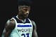 Minnesota Timberwolves guard Jimmy Butler (23) in the first half of an NBA basketball game Thursday, April 5, 2018, in Denver. (AP Photo/David Zalubowski)
