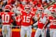 KANSAS CITY, MO - NOVEMBER 11: Patrick Mahomes #15 of the Kansas City Chiefs looks to the sidelines after a play during the second half of the game against the Arizona Cardinals at Arrowhead Stadium on November 11, 2018 in Kansas City, Missouri. (Photo by David Eulitt/Getty Images)
