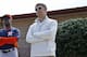 Quinton McCracken, left, director of player development for the Houston Astros, manager Bo Porter, and director of amateur scouting Mike Elias, stand during a spring training baseball workout, Tuesday, Feb. 25, 2014, in Viera, Fla. (AP Photo/Alex Brandon)