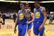 DENVER, CO - OCTOBER 21: Draymond Green #23 and Kevin Durant #35 of the Golden State Warriors walk off the court after losing to the Denver Nuggets at Pepsi Center on October 21, 2018 in Denver, Colorado. The Denver Nuggets defeated the Golden State Warriors 100-98. NOTE TO USER: User expressly acknowledges and agrees that, by downloading and or using this photograph, User is consenting to the terms and conditions of the Getty Images License Agreement. (Photo by Justin Tafoya/Getty Images)