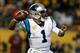 PITTSBURGH, PA - NOVEMBER 08: Cam Newton #1 of the Carolina Panthers drops back to pass during the first half in the game against the Pittsburgh Steelers at Heinz Field on November 8, 2018 in Pittsburgh, Pennsylvania. (Photo by Justin K. Aller/Getty Images)