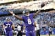 Baltimore Ravens quarterback Lamar Jackson celebrates after scoring a touchdown in the first half of an NFL football game against the New Orleans Saints, Sunday, Oct. 21, 2018, in Baltimore. (AP Photo/Nick Wass)