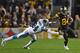 PITTSBURGH, PA - NOVEMBER 08: Antonio Brown #84 of the Pittsburgh Steelers runs up field as James Bradberry #24 of the Carolina Panthers attempts a tackle during the first half in the game at Heinz Field on November 8, 2018 in Pittsburgh, Pennsylvania. (Photo by Joe Sargent/Getty Images)