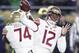 SOUTH BEND, IN - NOVEMBER 10: Deondre Francois #12 of the Florida State Seminoles throws a pass during the game against the Notre Dame Fighting Irish at Notre Dame Stadium on November 10, 2018 in South Bend, Indiana. Notre Dame won 42-13. (Photo by Joe Robbins/Getty Images)