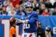 EAST RUTHERFORD, NJ - OCTOBER 28: (NEW YORK DAILIES OUT) Eli Manning #10 of the New York Giants in action against the Washington Redskins on October 28, 2018 at MetLife Stadium in East Rutherford, New Jersey. The Redskins defeated the Giants 20-13. (Photo by Jim McIsaac/Getty Images)