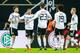 Germany's midfielder Serge Gnabry (2nd from L) celebrates scoring the third goal with his teammate (from L) defender Jonas Hector, midfielder Kai Havertz, forward Leroy Sane and forward Timo Werner during during the international friendly football match Germany v Russia in Leipzig, eastern Germany on November 15, 2018. (Photo by ROBERT MICHAEL / AFP) (Photo credit should read ROBERT MICHAEL/AFP/Getty Images)
